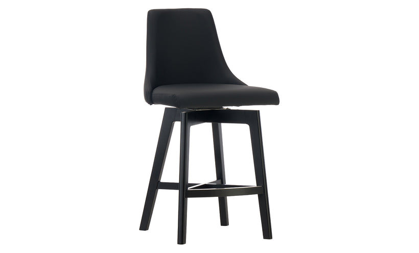 Downtown Black Swivel Counter Stool